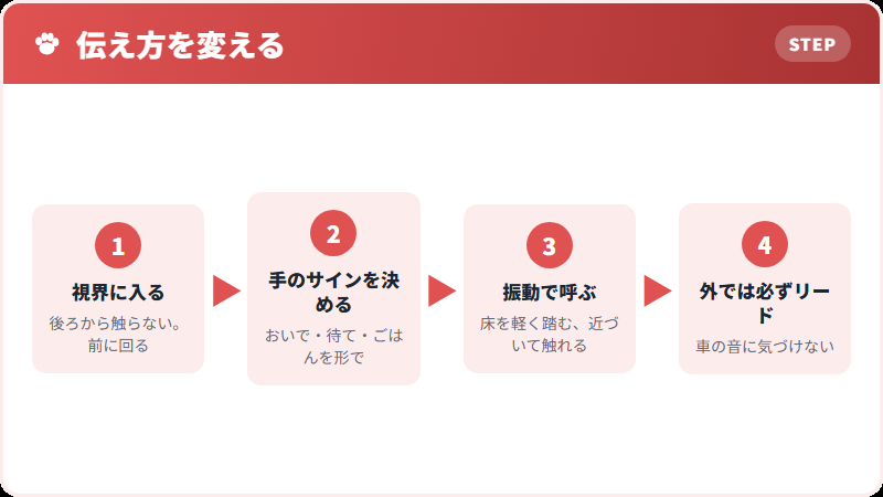 聞こえない犬との暮らし方
