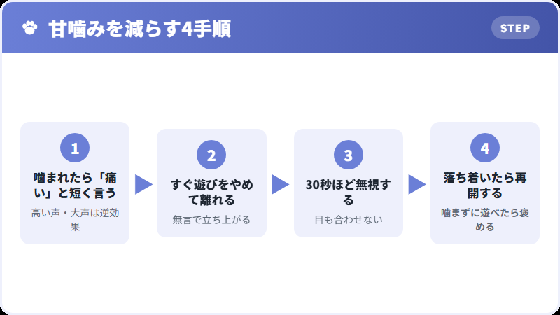 甘噛みをやめさせる正しい手順
