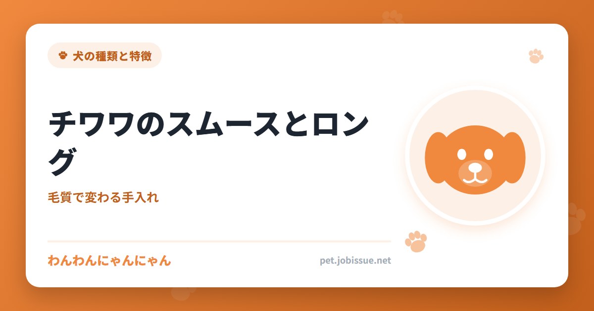 チワワのスムースとロング