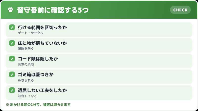 留守番中の被害を防ぐ