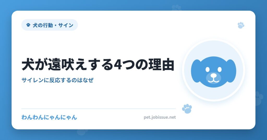 犬が遠吠えする4つの理由