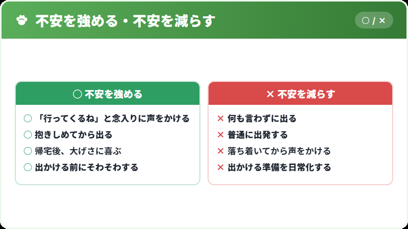 出かけるときにやってはいけないこと