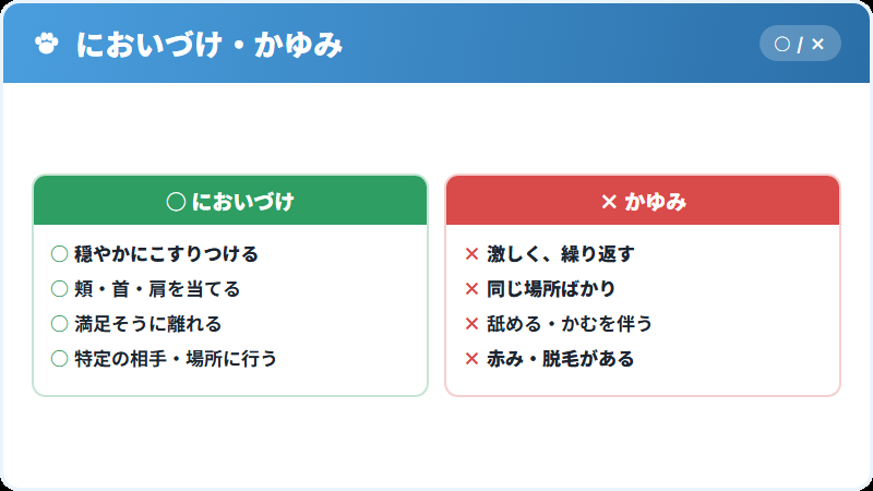 においづけとかゆみの見分け方