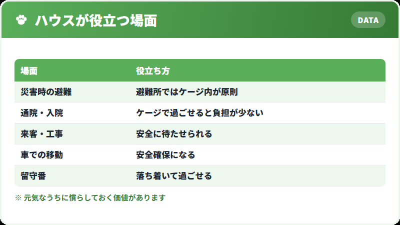 ハウスに慣れていると役立つ場面