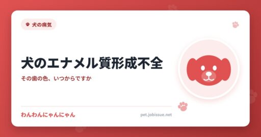 犬のエナメル質形成不全