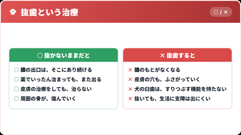 抜歯の前と、あと