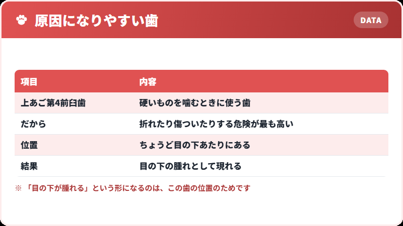 なぜ目の下なのか