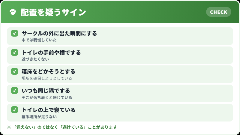 配置を見直すサインのチェックリスト