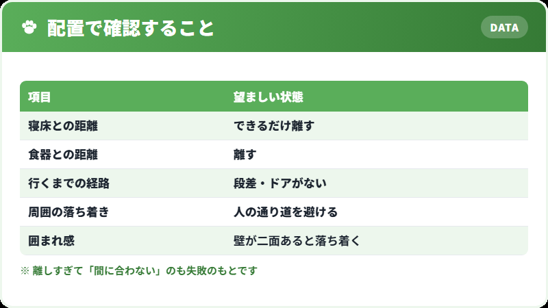 配置で確認したいポイント