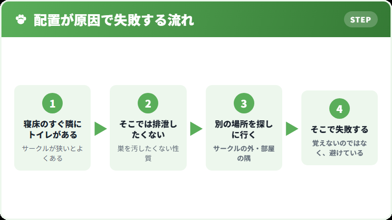 寝床の近くで排泄したくない理由