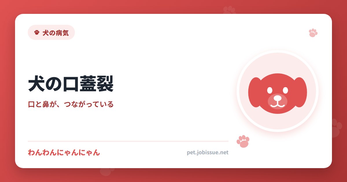 犬の口蓋裂