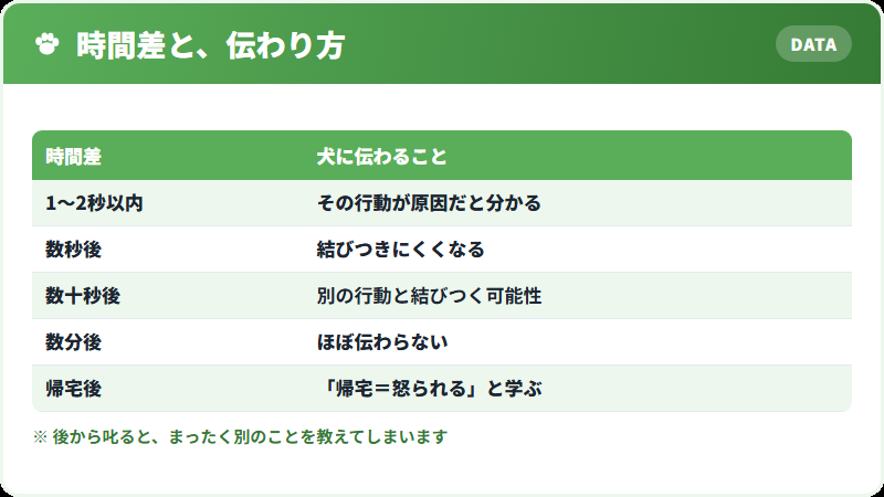 行動と結果が結びつく時間