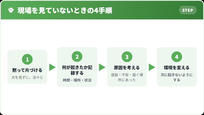 現場を見ていないときの対応手順