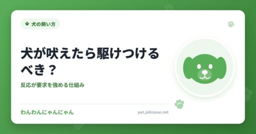 犬が吠えたら駆けつけるべき？