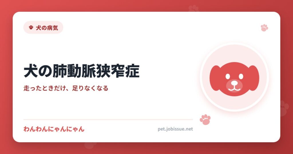 犬の肺動脈狭窄症