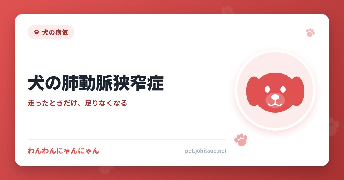犬の肺動脈狭窄症