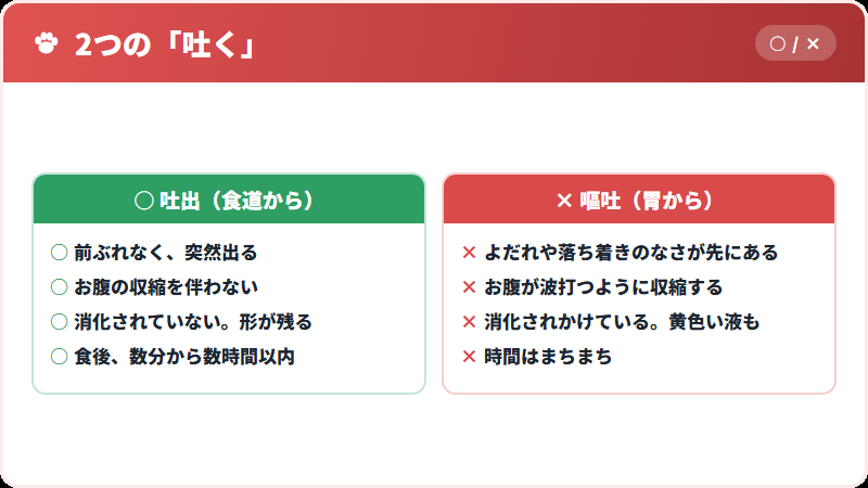 吐出と嘔吐のちがい