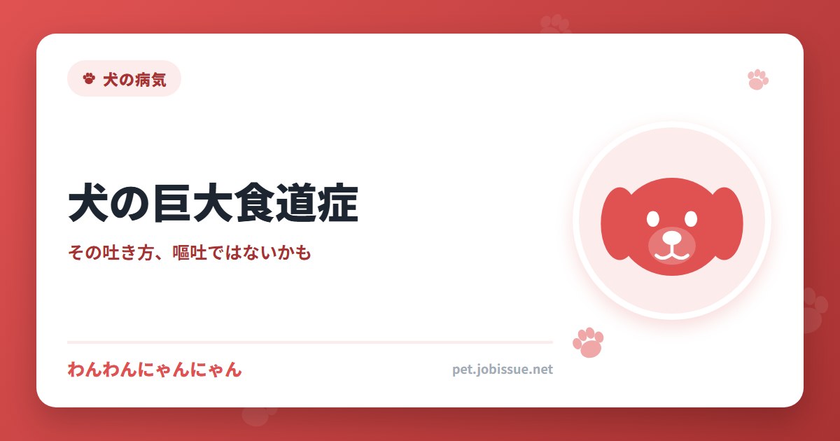 犬の巨大食道症