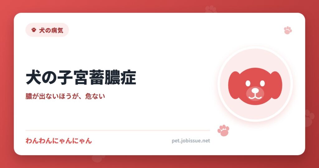 犬の子宮蓄膿症