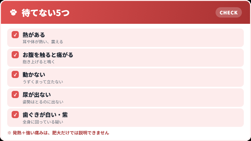 今すぐ受診すべきサイン