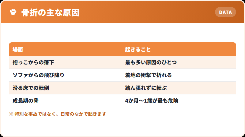 骨折が起きる場面