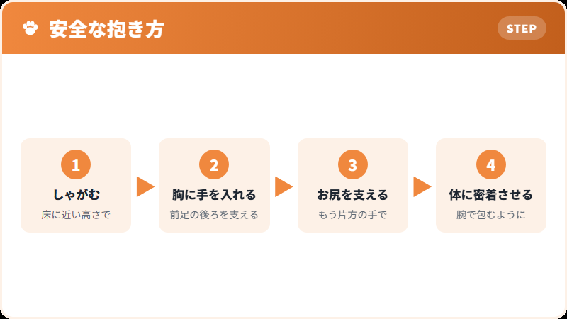安全な抱き方