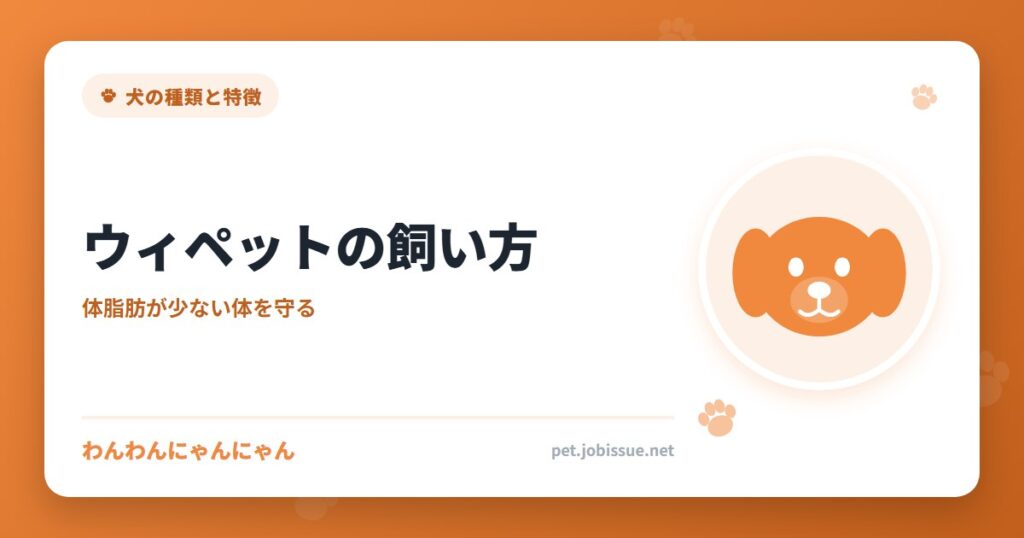 ウィペットの飼い方