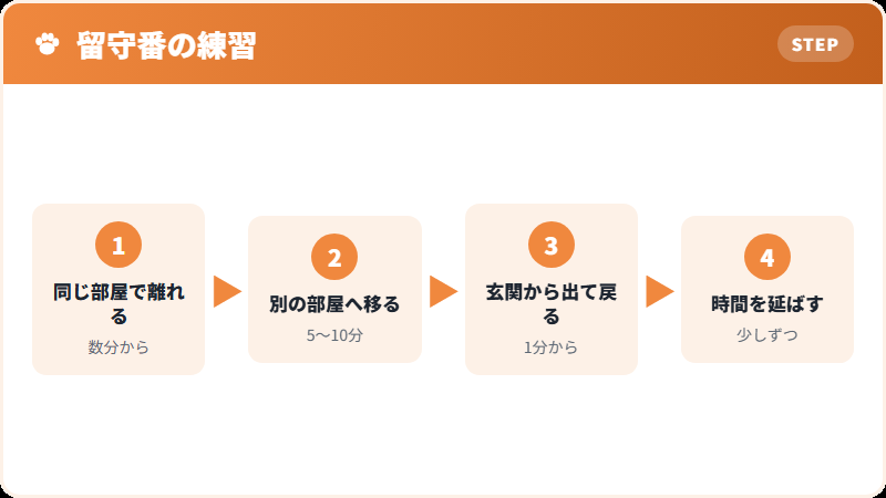 留守番の練習の進め方
