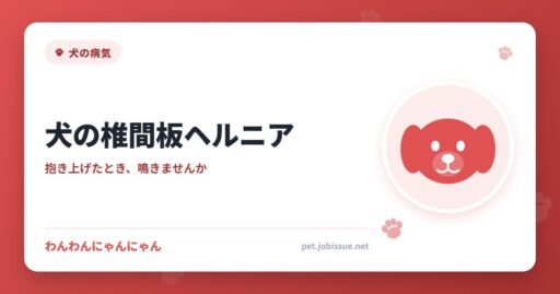 犬の椎間板ヘルニア