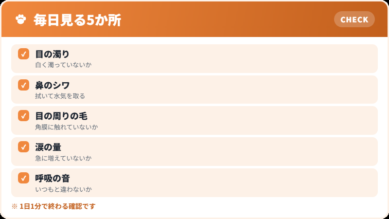 目と鼻まわりのケア