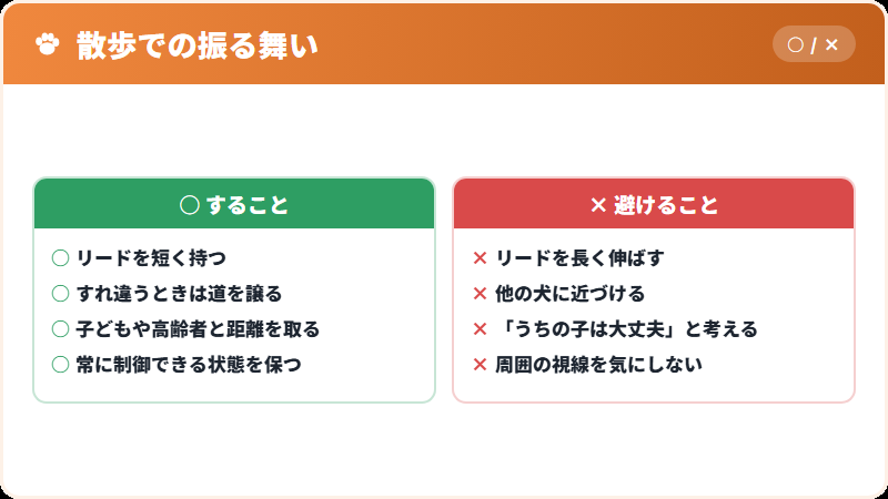 散歩での配慮