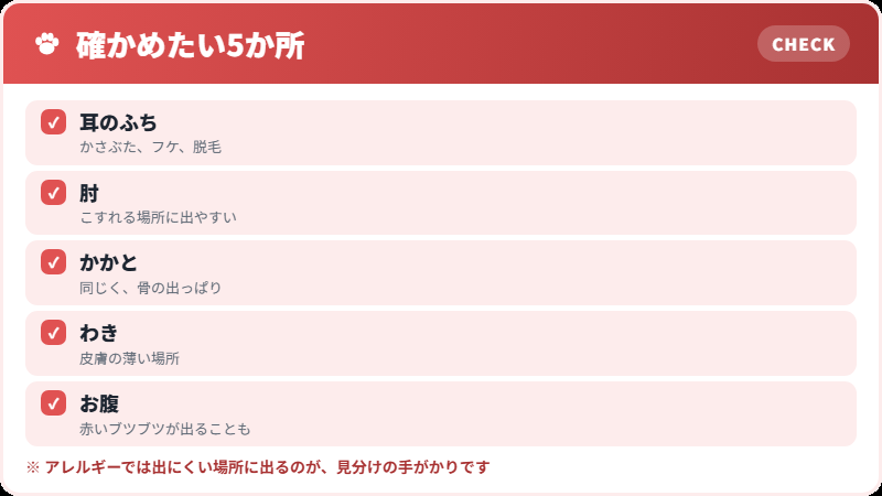 症状の出る場所