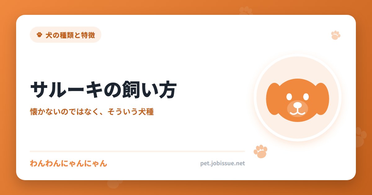 サルーキの飼い方