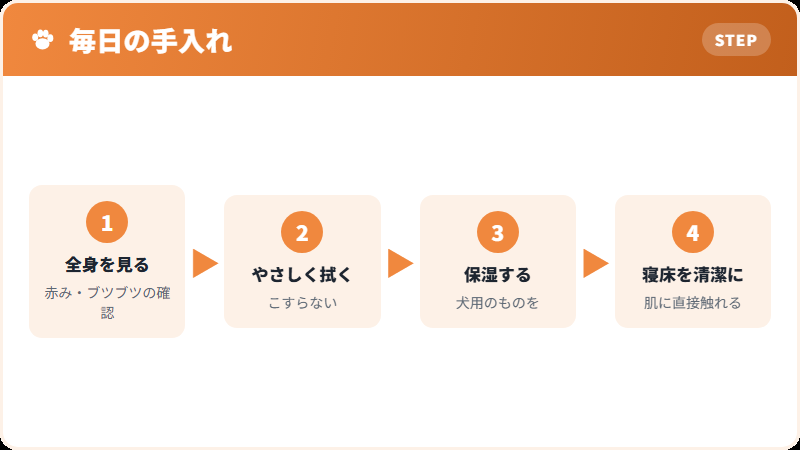毎日の皮膚の手入れ