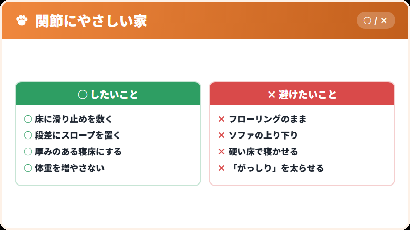 関節を守る家のつくり