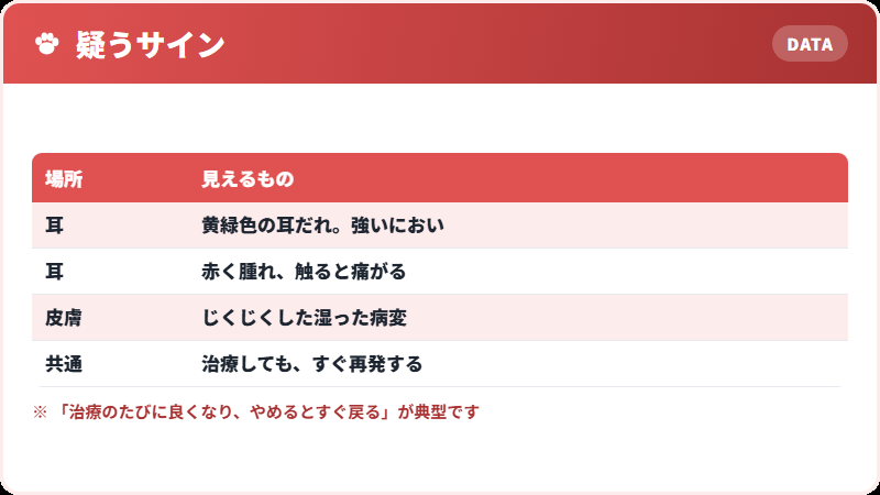 緑膿菌感染を疑うサイン