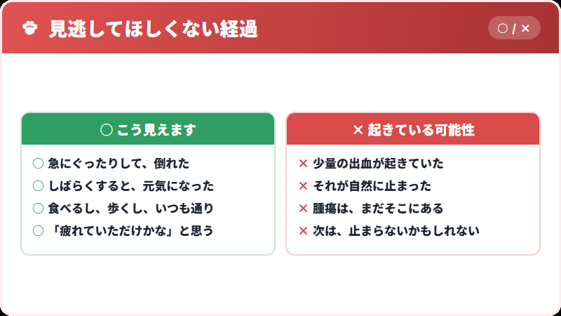 一度倒れて、回復したとき