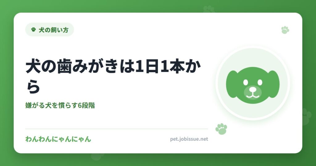 犬の歯みがきは1日1本から