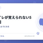 犬のトイレが覚えられない5つの原因