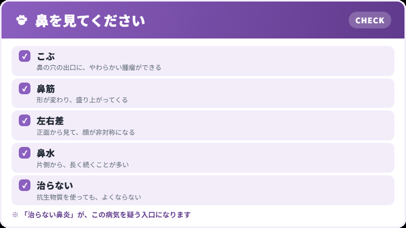鼻に出るサイン