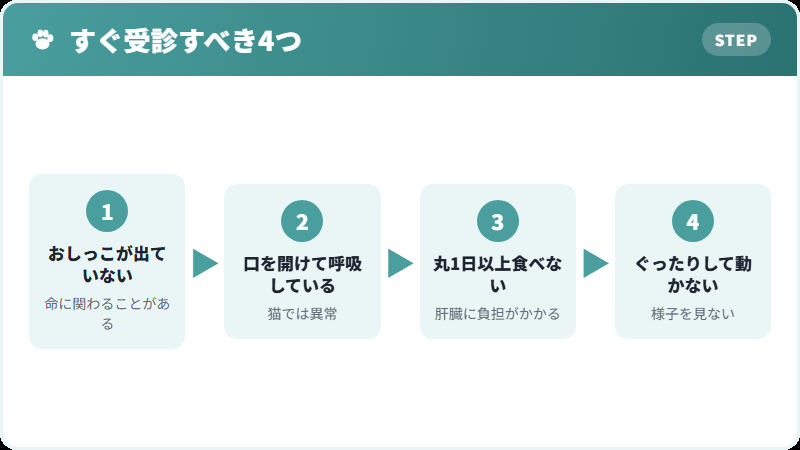 すぐ受診すべき様子
