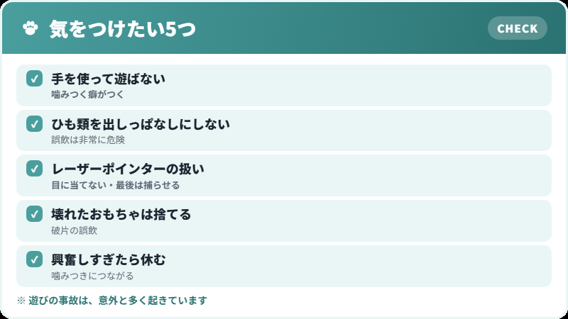 遊びで注意したいこと