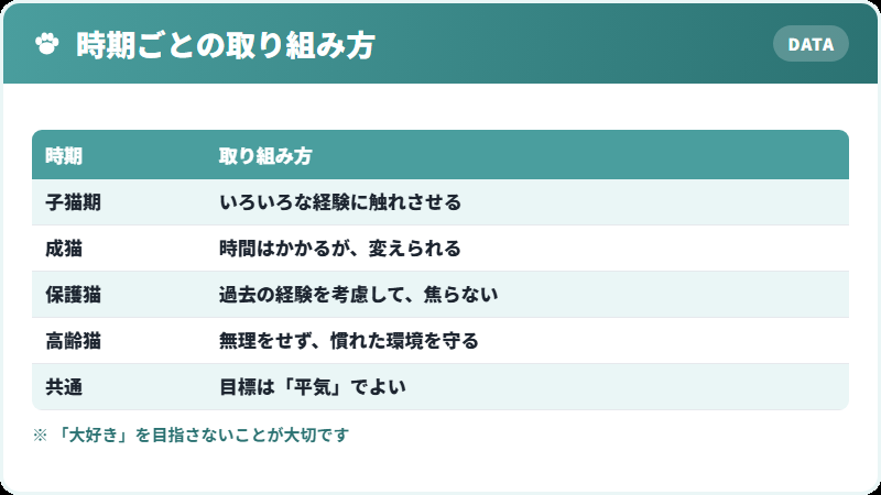 時期による考え方
