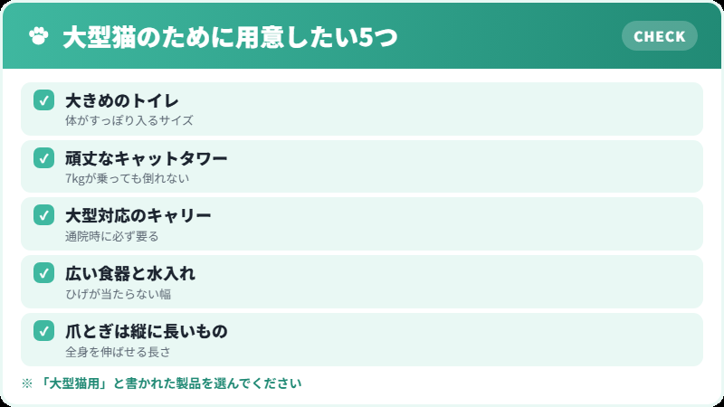 大型猫を迎えるための準備チェックリスト