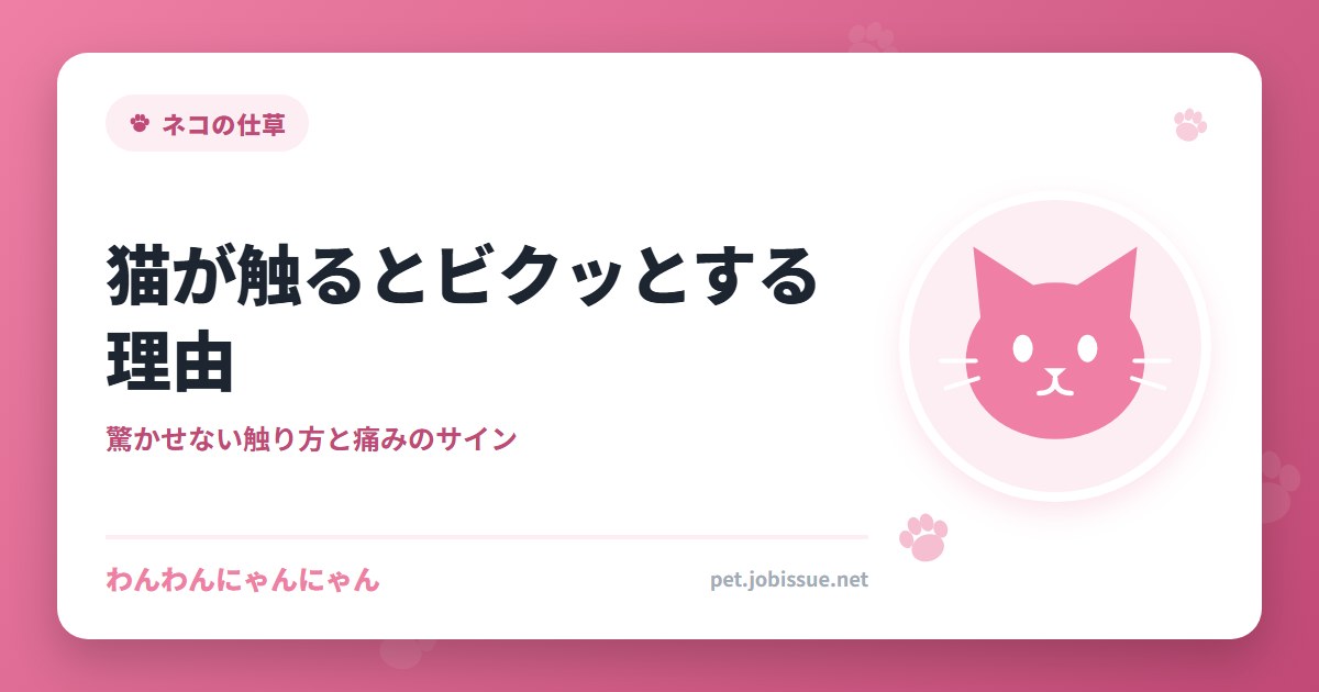 猫が触るとビクッとする理由