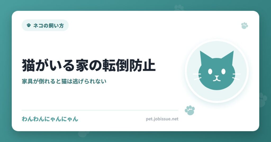 猫がいる家の転倒防止