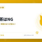 猫に紅茶はNG