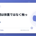 犬の肥満は体重ではなく触って判断