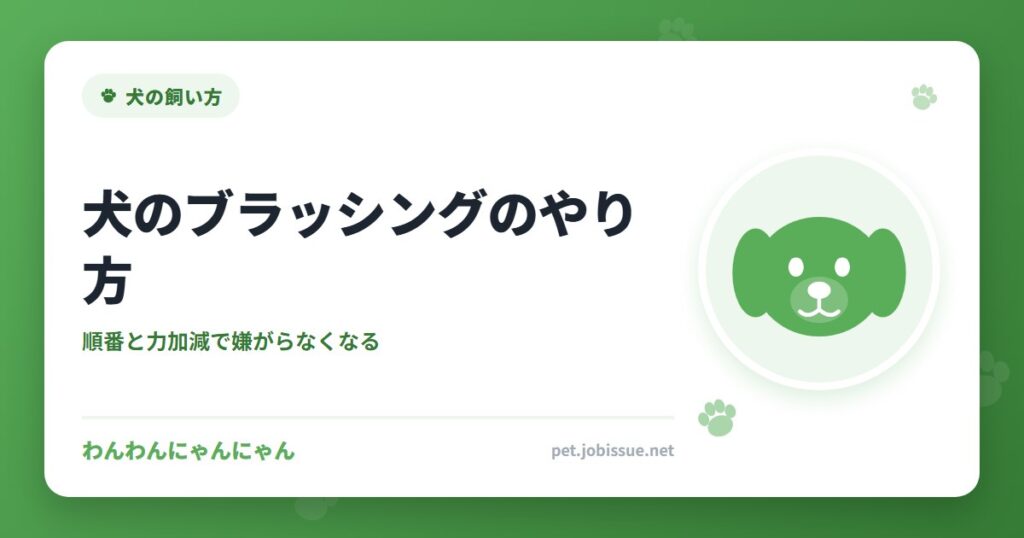 犬のブラッシングのやり方