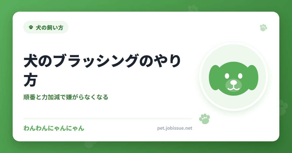 犬のブラッシングのやり方